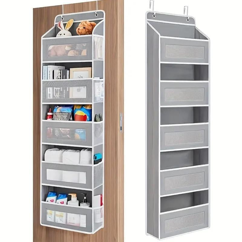 Sweethaven over the Door Organizer Storage-5-Tier Hanging Organizer with 10 Large Pockets Anti-Tilt Design 44 Lb Capacity for Bedroom Bathroom Baby Product Storage Dormitory Back to School Must Have Everyday Storage
