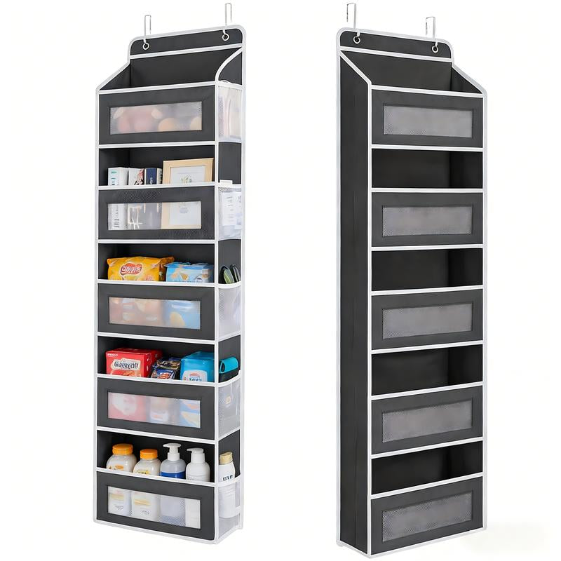Sweethaven over the Door Organizer Storage-5-Tier Hanging Organizer with 10 Large Pockets Anti-Tilt Design 44 Lb Capacity for Bedroom Bathroom Baby Product Storage Dormitory Back to School Must Have Everyday Storage